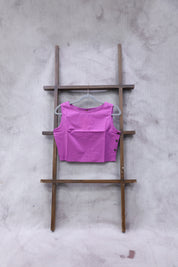 Pink Round-Neck Plain Blouse-SRPCRNPB09