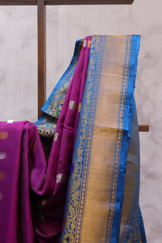 Magenta Gadwal Silk Saree - SRMGSS226