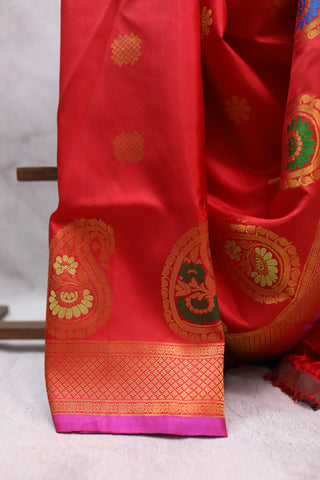 Red Gadwal  Silk Saree - SRRGSS314