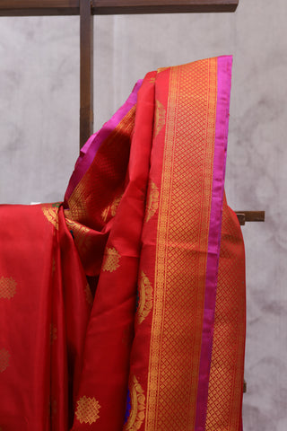 Red Gadwal  Silk Saree - SRRGSS314