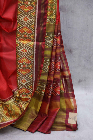 Red Rajkot Patola Silk Saree-SRRRPSS166