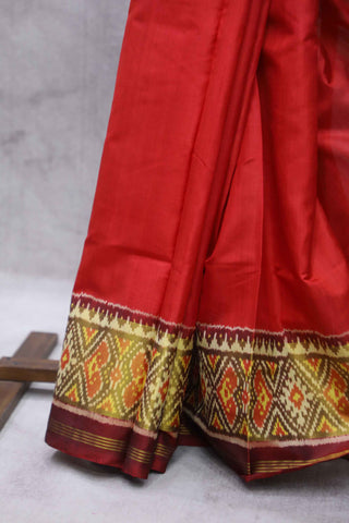 Red Rajkot Patola Silk Saree-SRRRPSS166