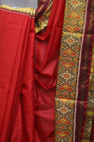 Red Rajkot Patola Silk Saree-SRRRPSS166