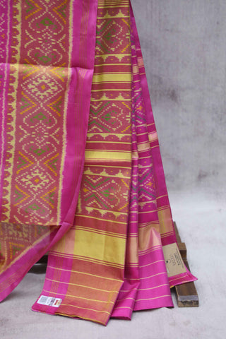 Pink Rajkot Patola Silk Saree-SRPRPSS155