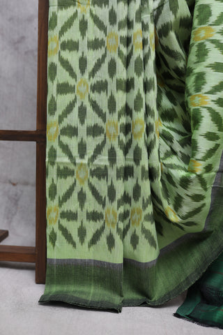 Pastel Green Pochampalli Cotton Ikat Saree-SRPGPCIS203