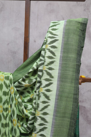 Pastel Green Pochampalli Cotton Ikat Saree-SRPGPCIS203