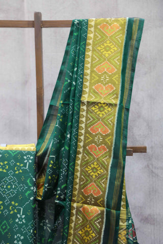 Green Rajkot Patola Silk Saree-SRGRPSS153