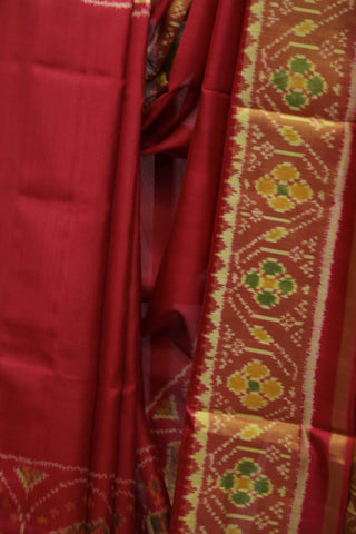 Red Rajkot Patola Silk Saree-SRRRPSS38EX