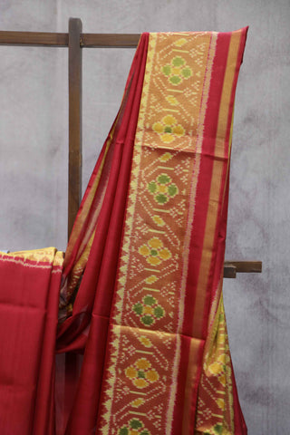 Red Rajkot Patola Silk Saree-SRRRPSS38EX