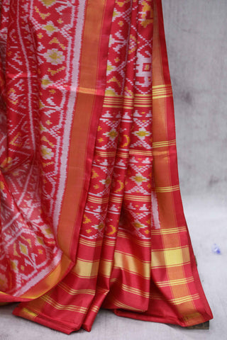 Red Rajkot Patola Silk Saree-SRRRPSS47EX