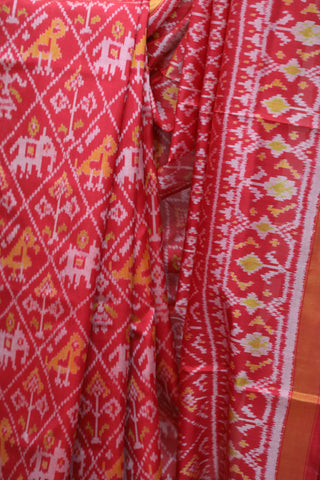 Red Rajkot Patola Silk Saree-SRRRPSS47EX