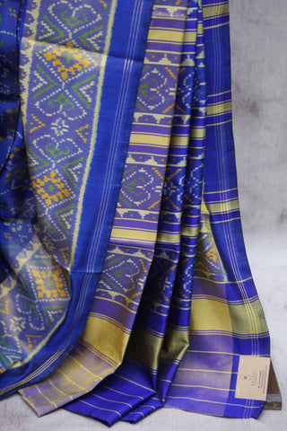 Blue Rajkot Patola Silk Saree-SRBRPSS154