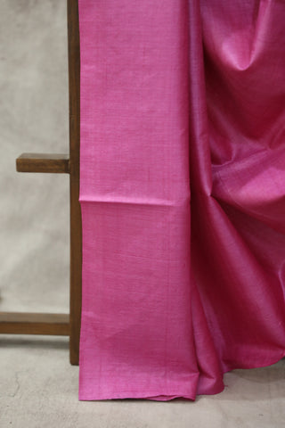 Pink Tussar Silk Saree - SRPSTSS1014