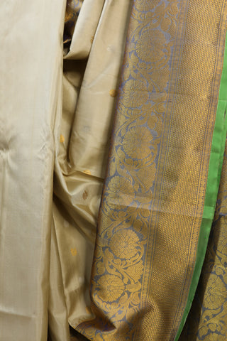 Cream Gadwal Silk Saree - SRCGSS294