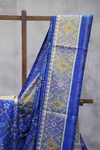 Blue Rajkot Patola Silk Saree-SRBRPSS154