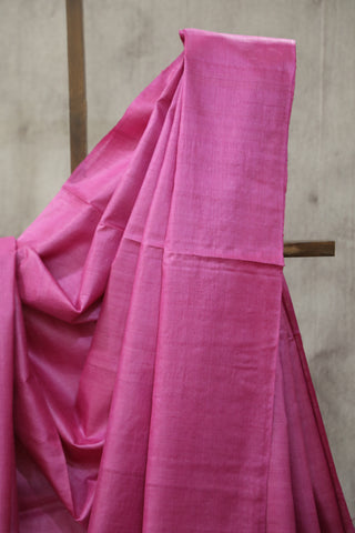 Pink Tussar Silk Saree - SRPSTSS1014