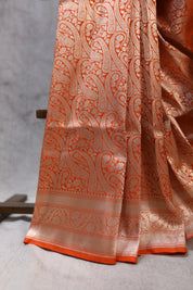 Orange  Katan Banarasi Silk Saree - SROKBSS431
