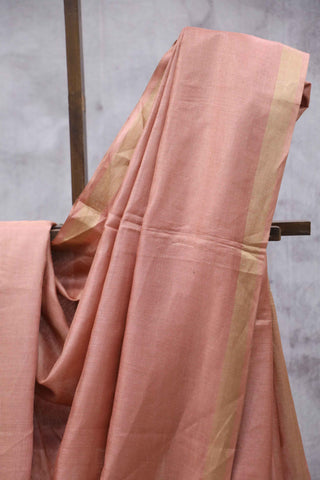 Pink Tussar Silk Saree - SRPTSS667 (RD63)