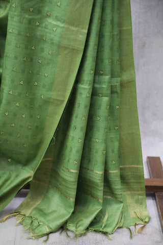 Green Zari Tussar Silk Saree - SRPSTSS1018 (RD64)