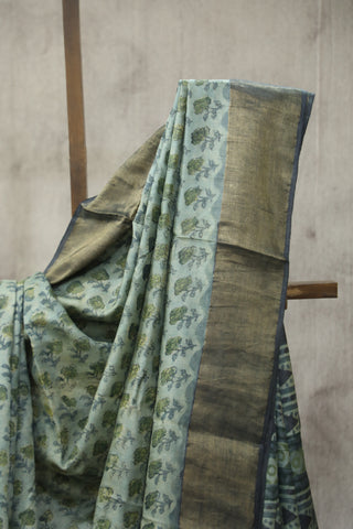 Light Green HBP Tussar Silk Saree - SRLGTSS728