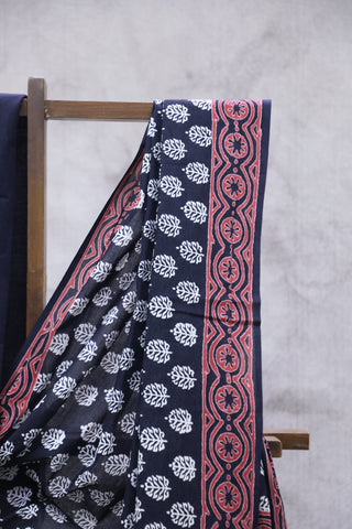 Black HBP Cotton Saree - SRBCS1863