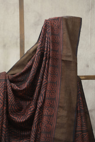 Brown HBP Tussar Silk Saree - SRBTSS727