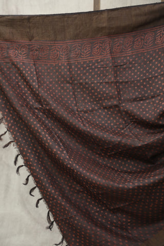 Brown HBP Tussar Silk Saree - SRBTSS727