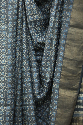 Grey HBP Tussar Silk Saree - SRGTSS725