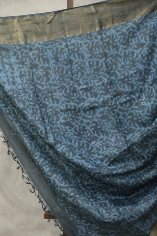 Grey HBP Tussar Silk Saree - SRGTSS725