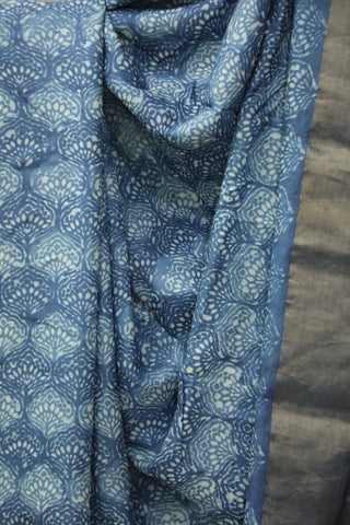 Blue HBP Tussar Silk Saree - SRBTSS723