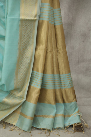 Light Blue Maheshwari Saree Saree - SRLBTMS169EX