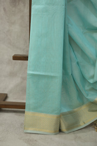 Light Blue Maheshwari Saree Saree - SRLBTMS169EX