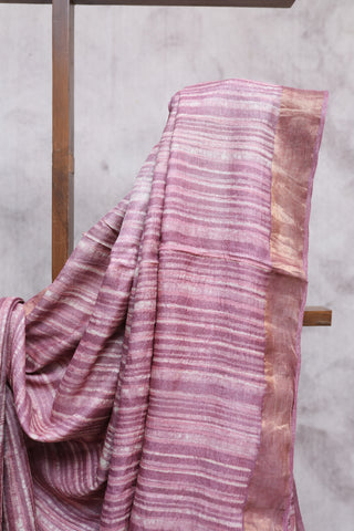 Mauve HBP Tussar Silk Saree - SRMHTSS721