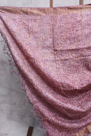 Mauve HBP Tussar Silk Saree - SRMHTSS721