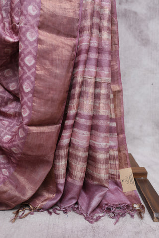 Mauve HBP Tussar Silk Saree - SRMHTSS718