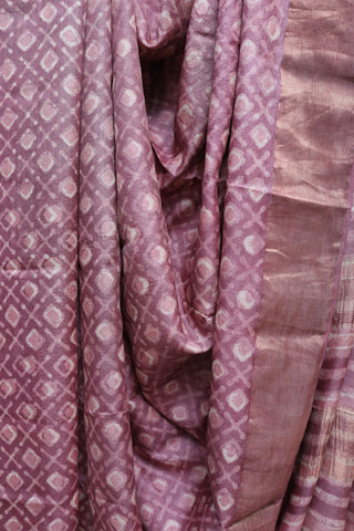 Mauve HBP Tussar Silk Saree - SRMHTSS718