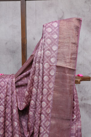 Mauve HBP Tussar Silk Saree - SRMHTSS718