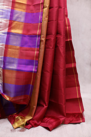 Off White Kanjeevaram Silk Saree-SRMCKSS473