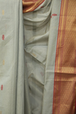 Grey Maheshwari Cotton Silk Saree - SRGMCS201EX