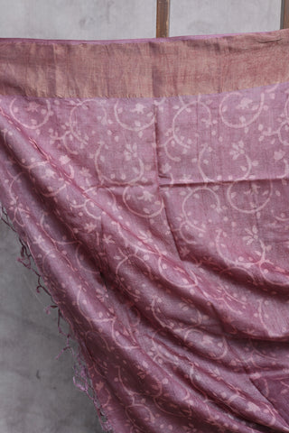 Mauve HBP Tussar Silk Saree - SRMHTSS718