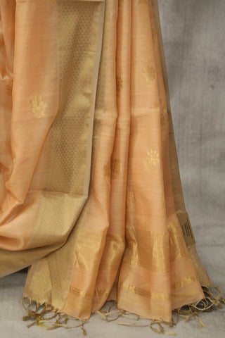 Peach Maheshwari Saree - SRPTMS156EX