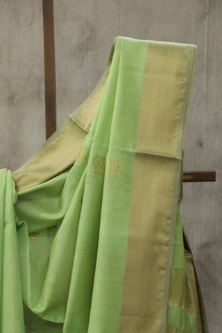 Green Pista Maheshwari Saree - SRGPMS152EX