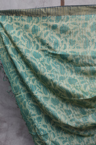 Light Green HBP Tussar Silk Saree - SRLGHTSS711