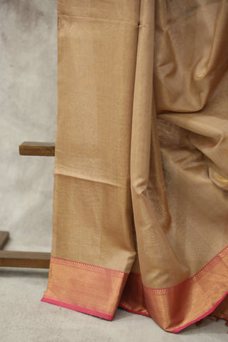 Copper Maheshwari Tissue Silk Saree - SRCMTSS187