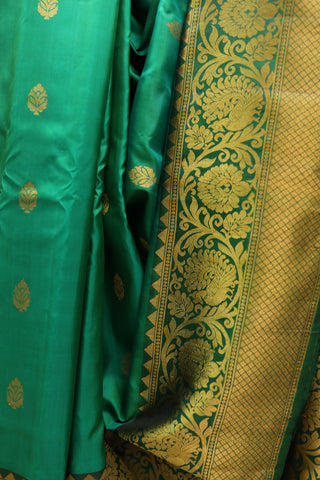 Green Gadwal Silk Saree - SRGGSS293