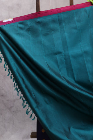 Midnight Blue Gadwal Silk Saree - SRMBGSS295