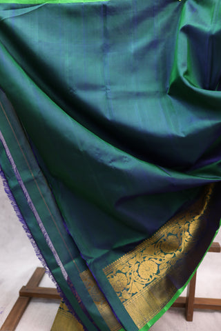 Aqua Gadwal Silk Saree - SRAGSS300