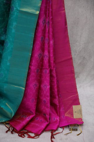 Green Patola Raw Silk Saree - SRGPRSS602