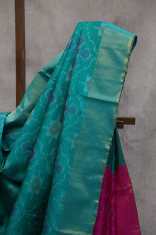 Green Patola Raw Silk Saree - SRGPRSS602