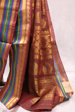 Lavender Gadwal Cotton Saree - SRLGS151